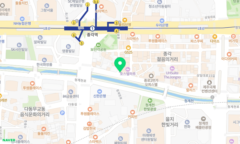 파작 위치 지도