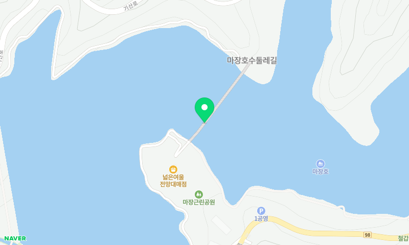 마장호수 출렁다리 위치 지도