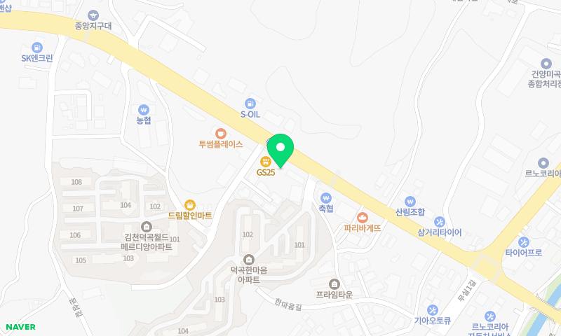 정담두부집 위치 지도