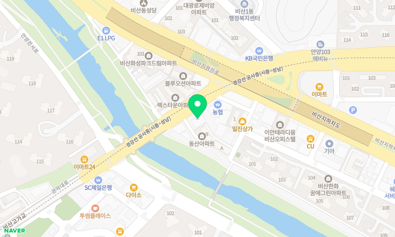 여자수산 안양본점 위치 지도