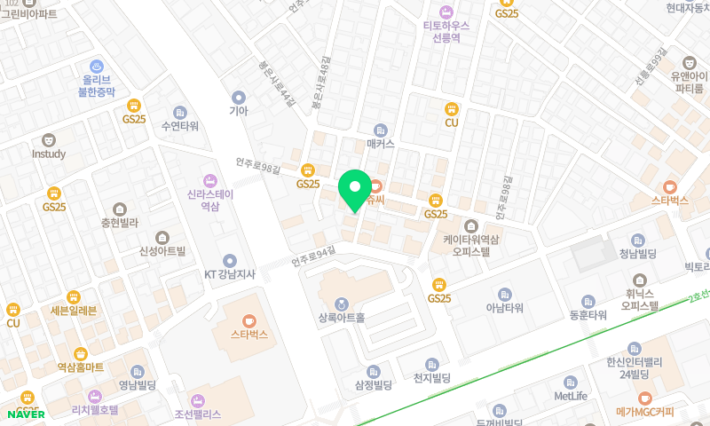 쇠뚜레 선릉점 위치 지도
