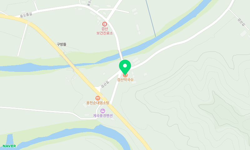 검산막국수 위치 지도