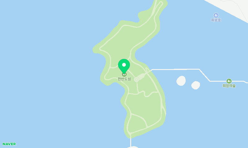 한반도섬 위치 지도