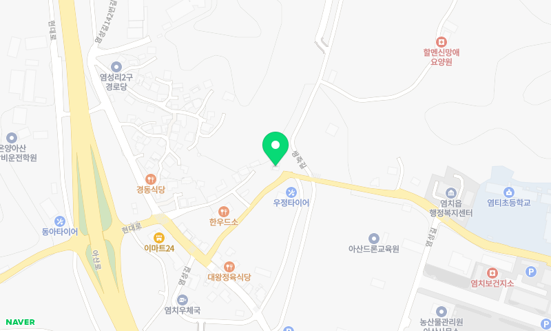 염티반점 위치 지도