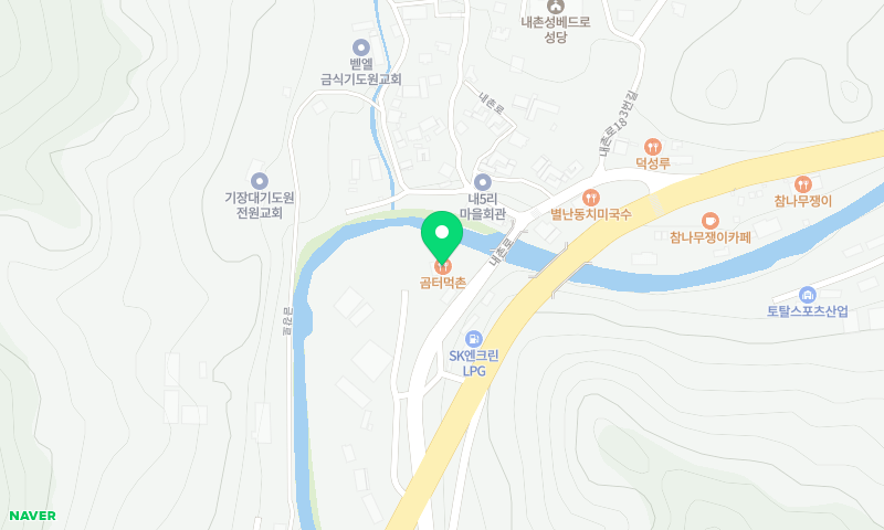 곰터먹촌 위치 지도