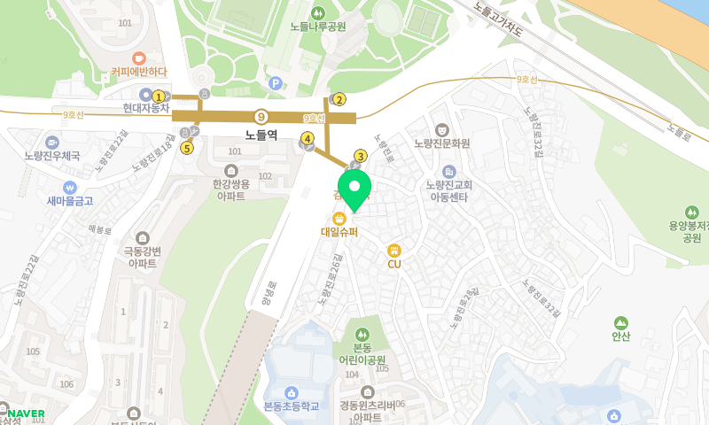 소문난명품잔치국수 위치 지도