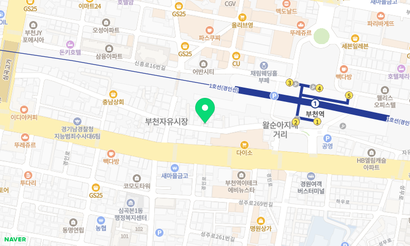 밥보다 국수 위치 지도